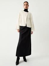Asymmetric Buttoned Graceful Fleece Jacket